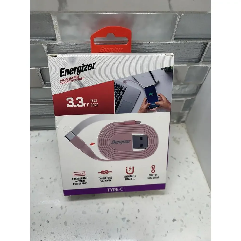 ENERGIZER Triangle-free Magnetic Cable TYPE-C PINK BRAND NEW!